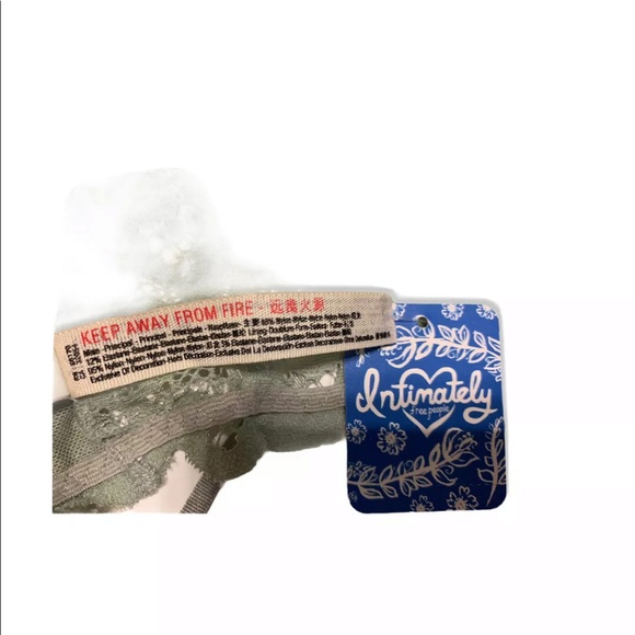 Free People Reese Lace Bralette Sage Bud large - Picture 5 of 9